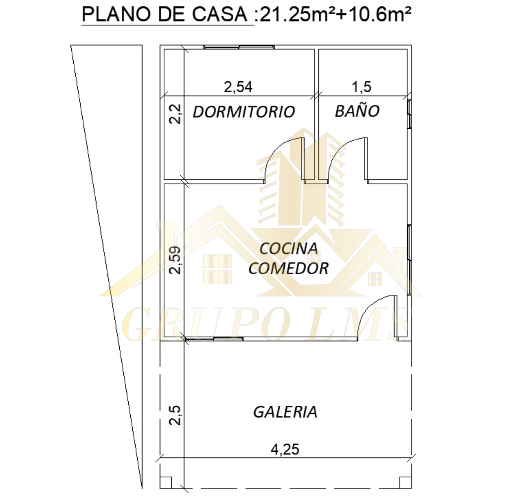 21.25m2+10.6m2